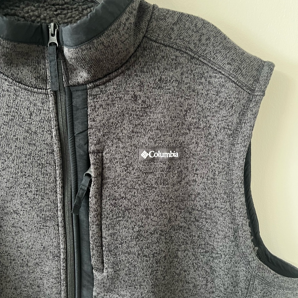 Columbia Charcoal Zip-Up Sweater Vest - Picture 2 of 4
